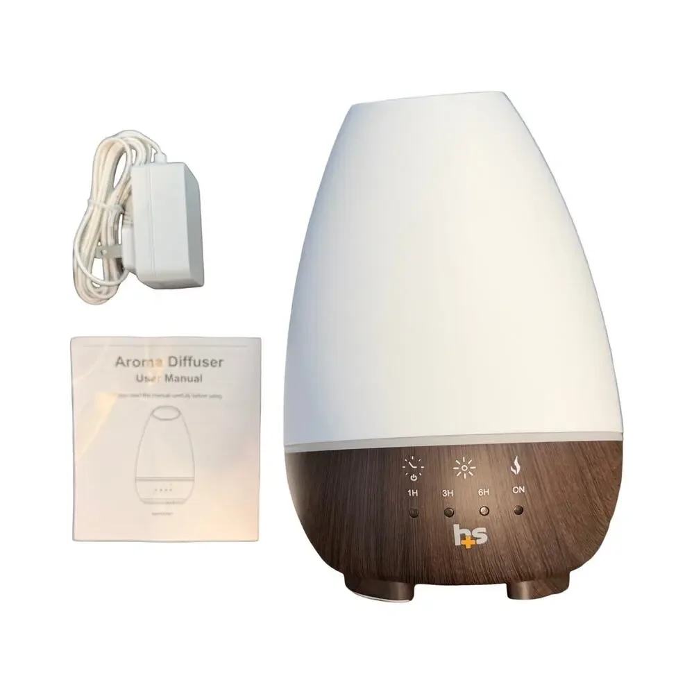 HealthSmart 500mL Essential Oil Diffuser Cool Mist Humidifier 7 LED White NEW